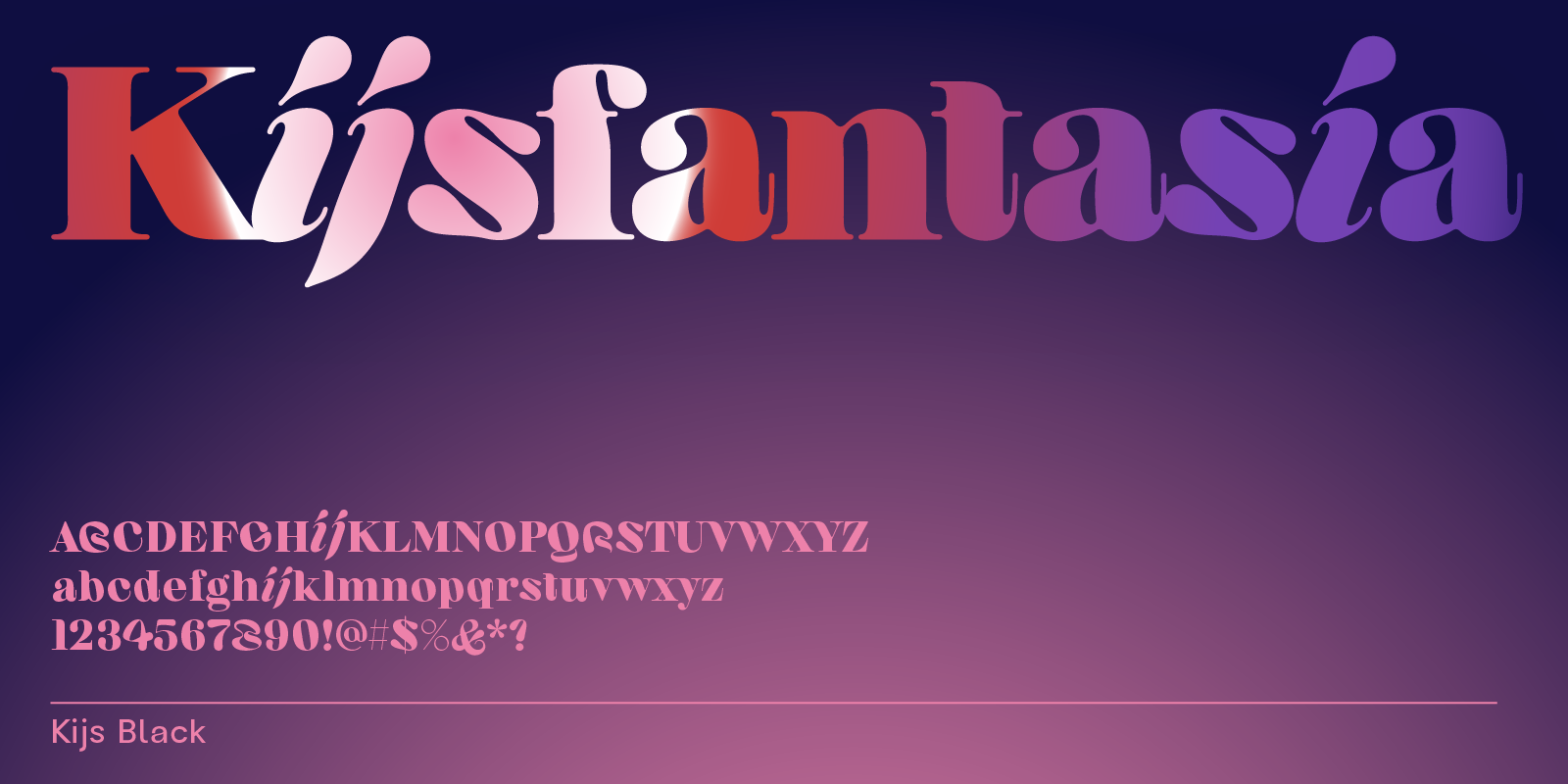 Kijs Black, bold organic font