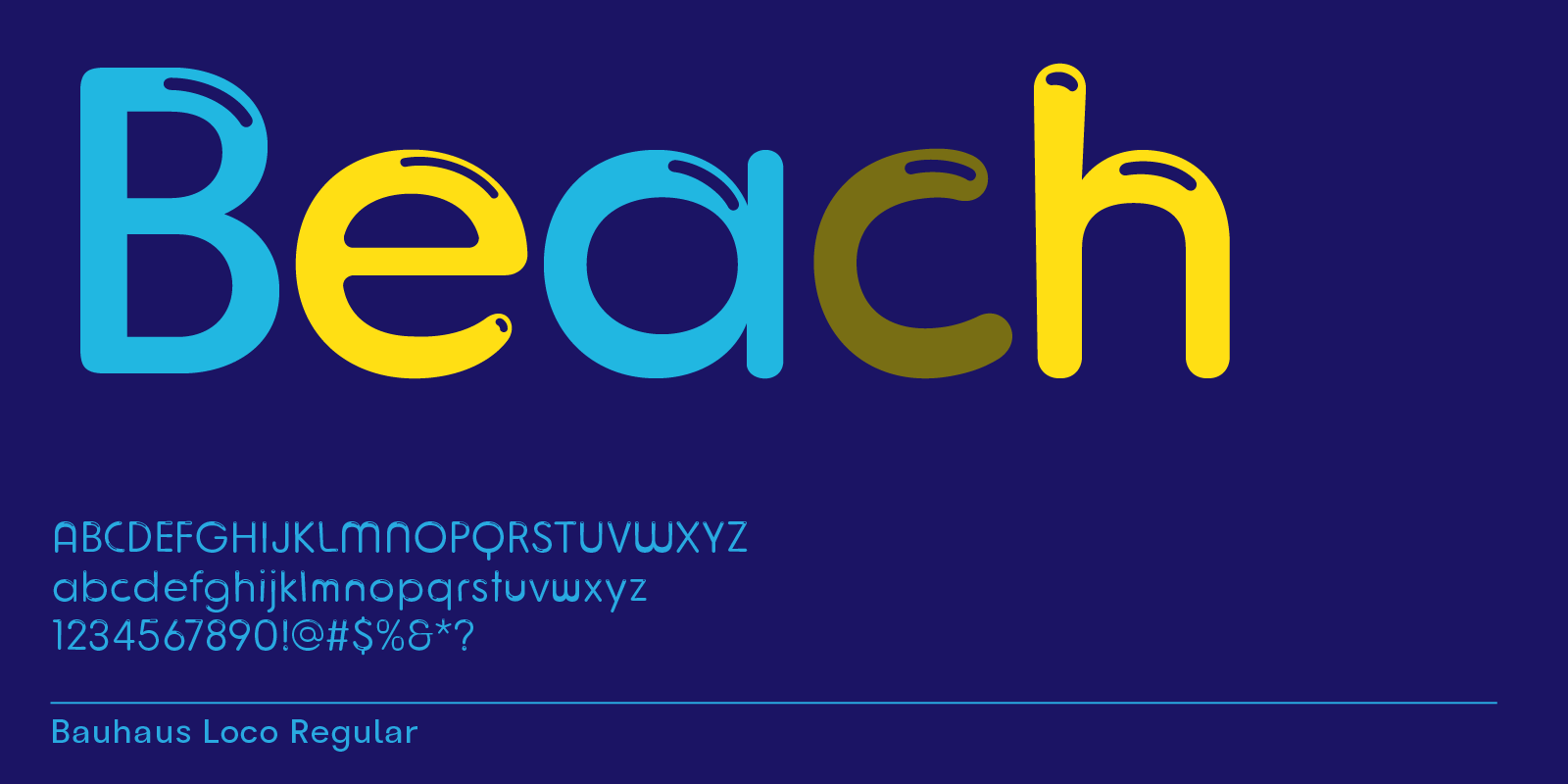 rounded bubble beach font