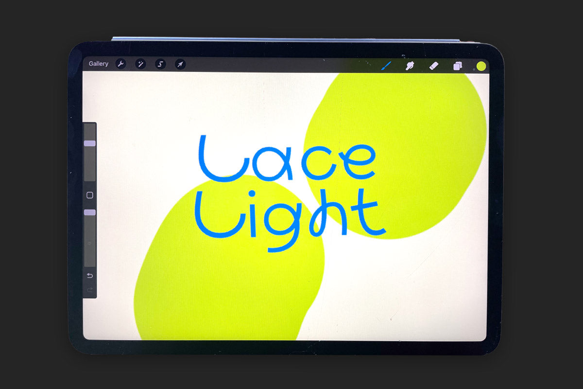 Lace Light, Handwritten monolinear font