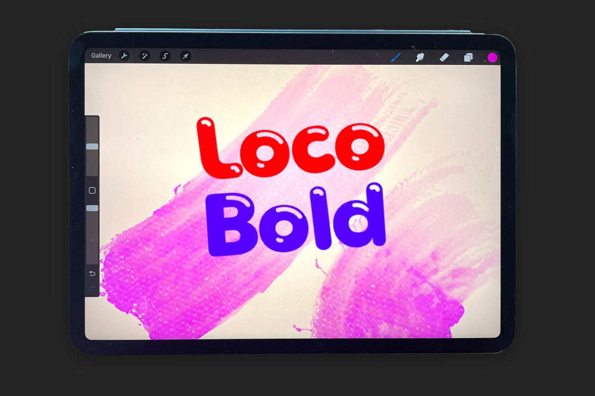 Loco Bold, fun bubble font with highlights