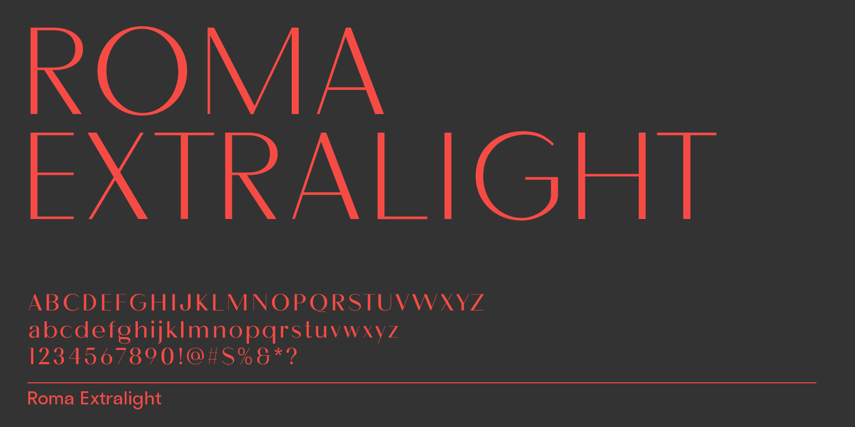 Roma, geometric sans contrast font