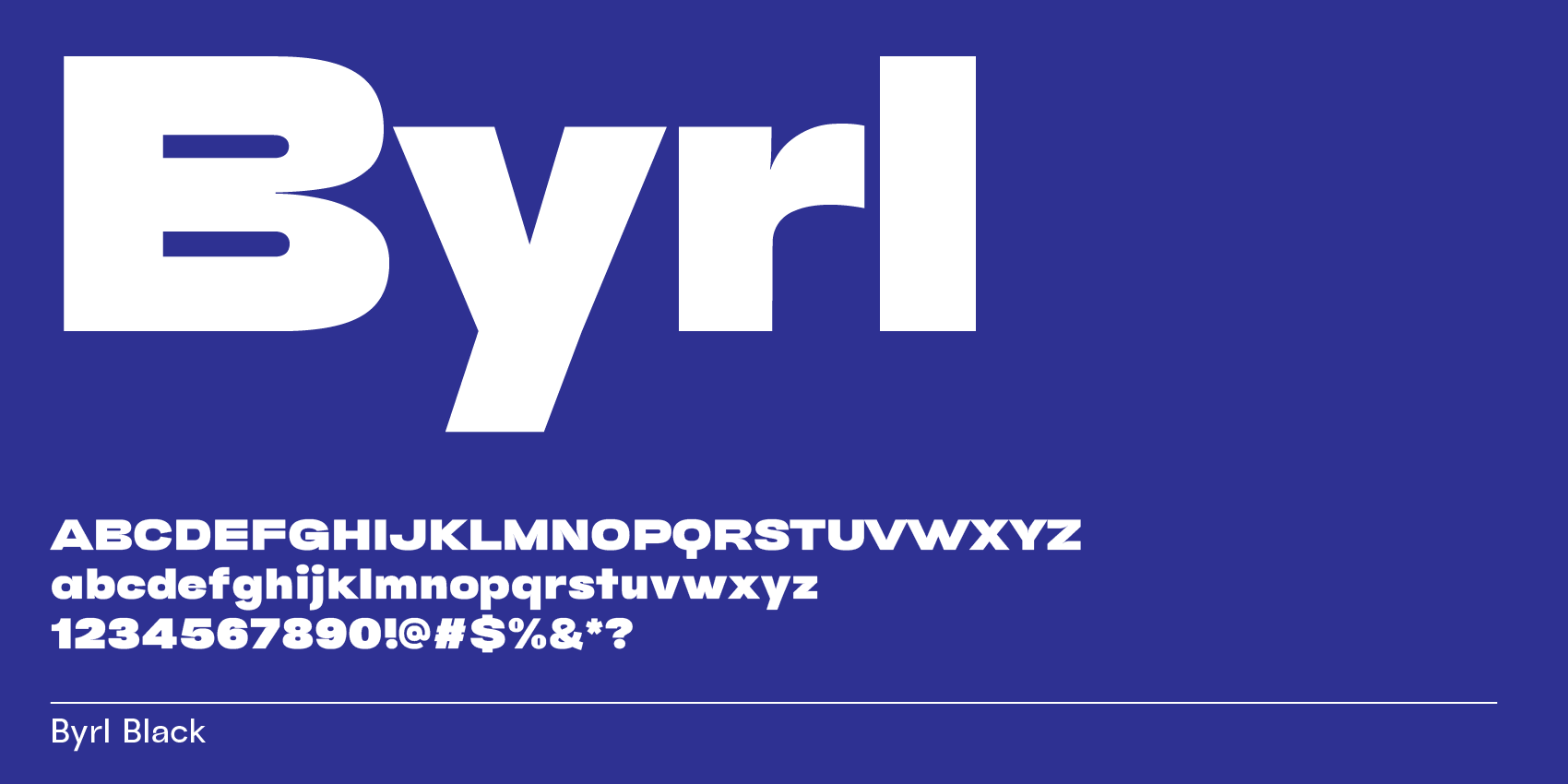 Byrl, wide sans-serif font