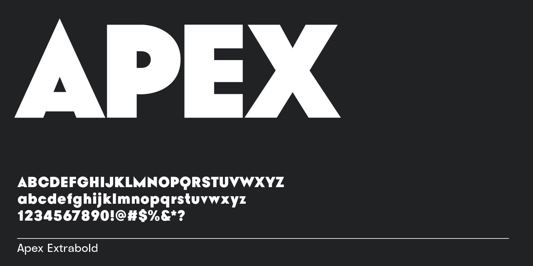 Apex, sans-serif font for every type toolkit: sharp tips