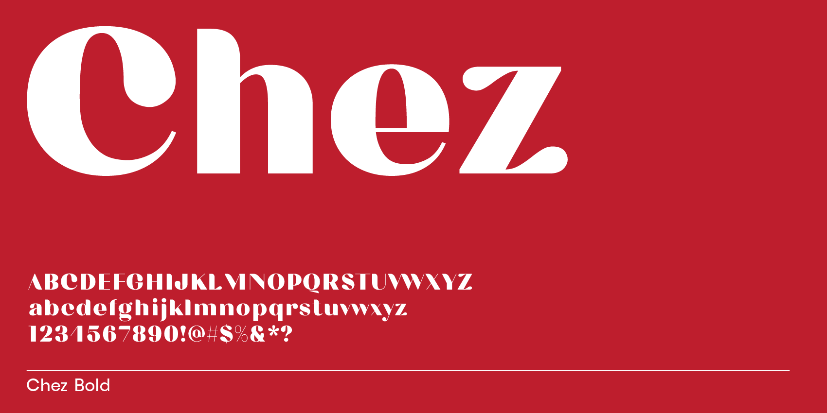 Chez, rounded contrast sans font for a soft feel in bolder weights