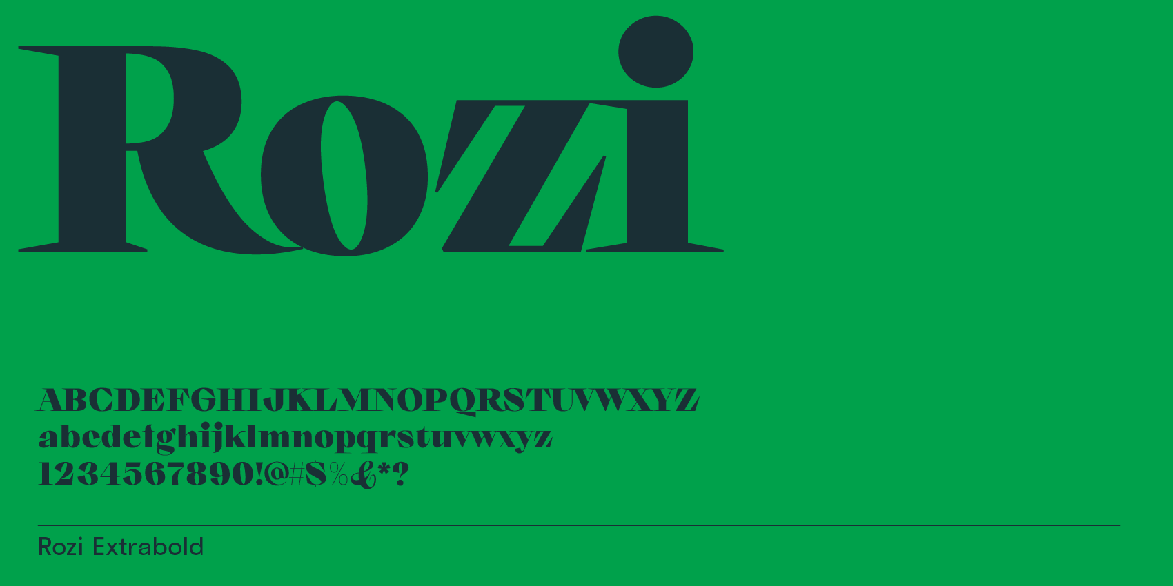 Rozi with sharp, long serifs