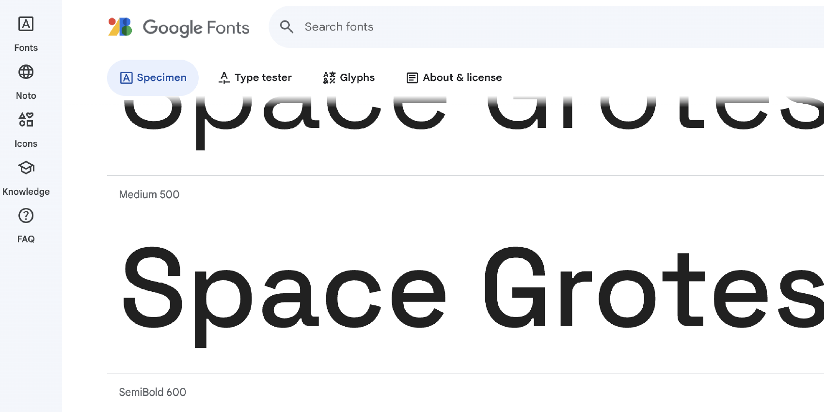 free sans-serif font Space Grotesk