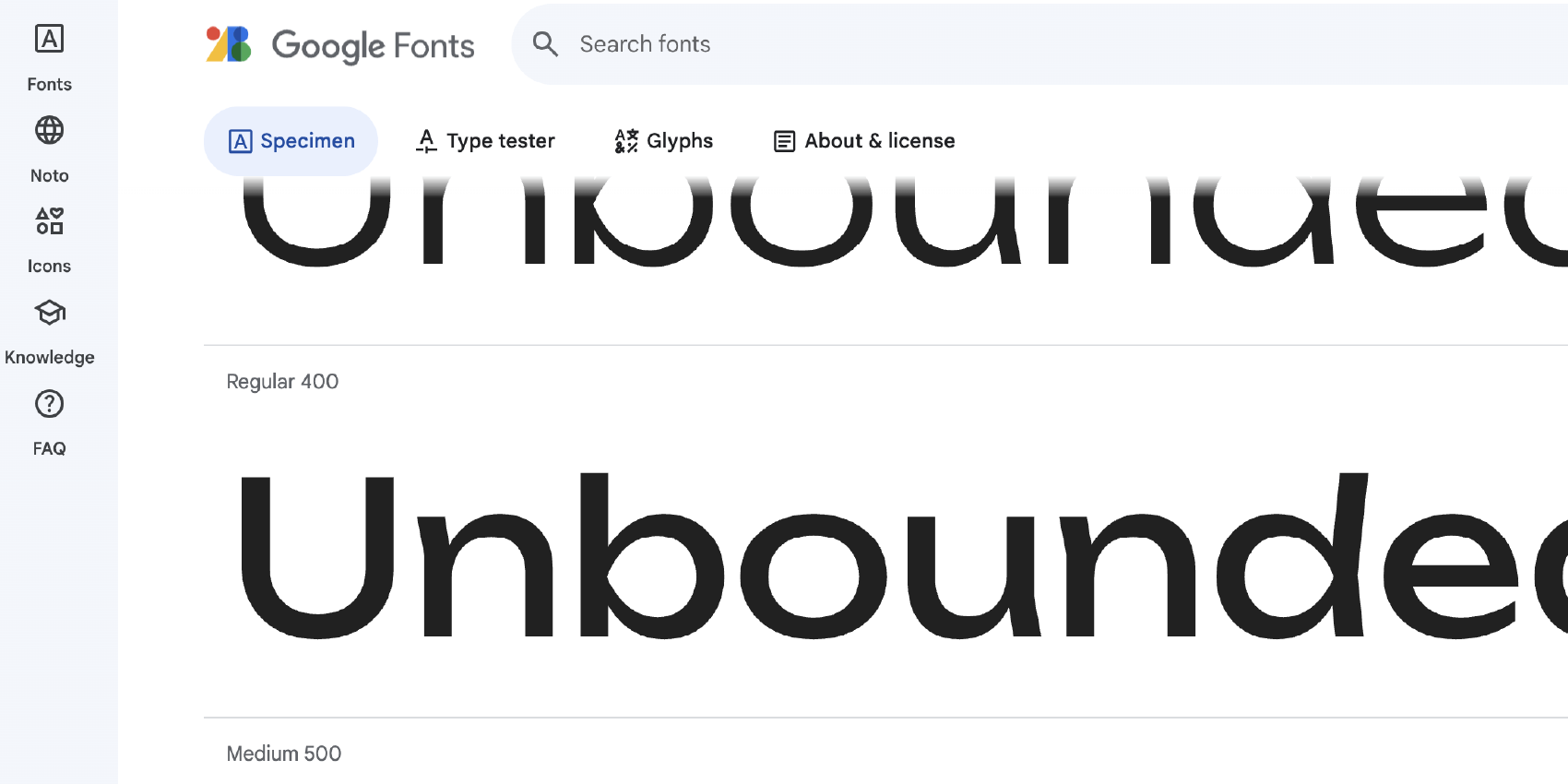 free sans-serif font Unbounded