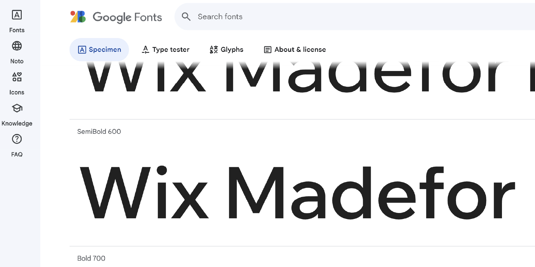 free sans-serif font Wix madefor Display
