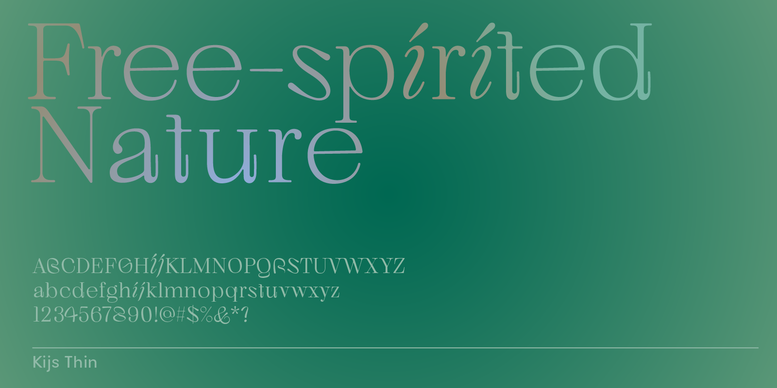 free-spirited nature font