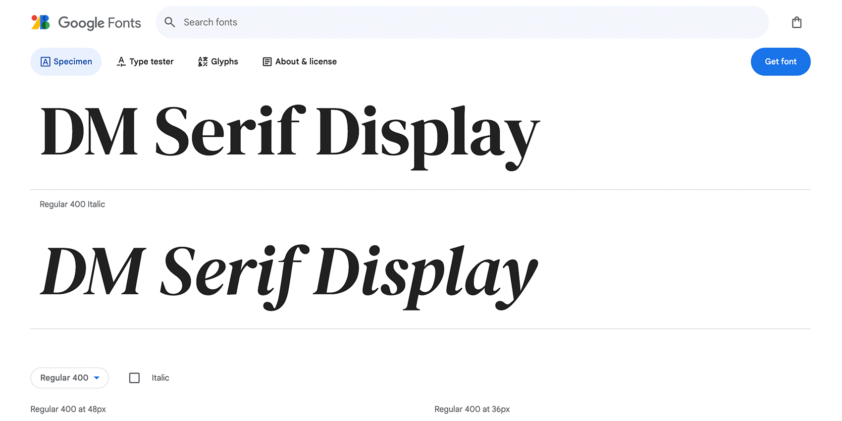 DM Display, free serif font