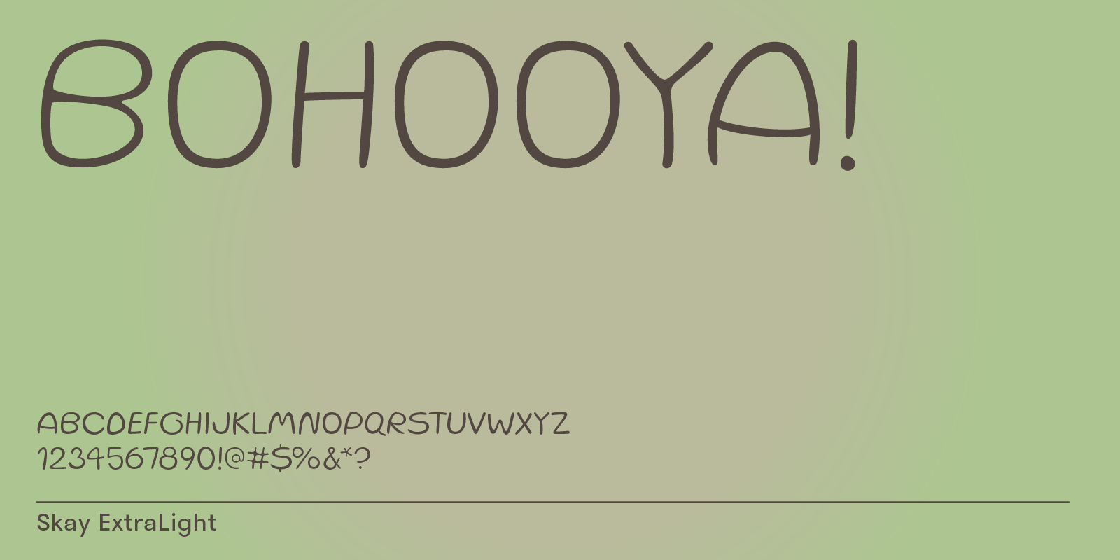 handwritten Skay font