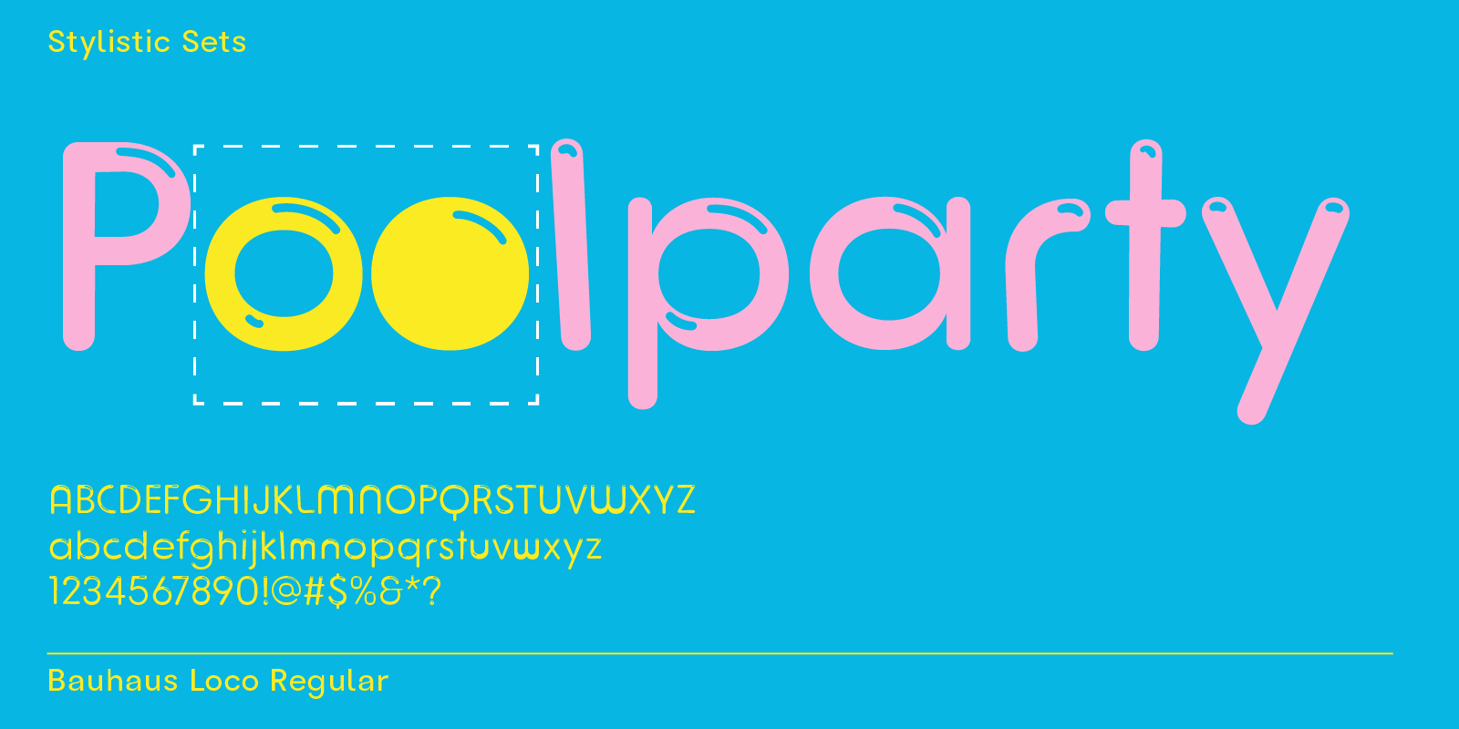 kids font with stylistic sets
