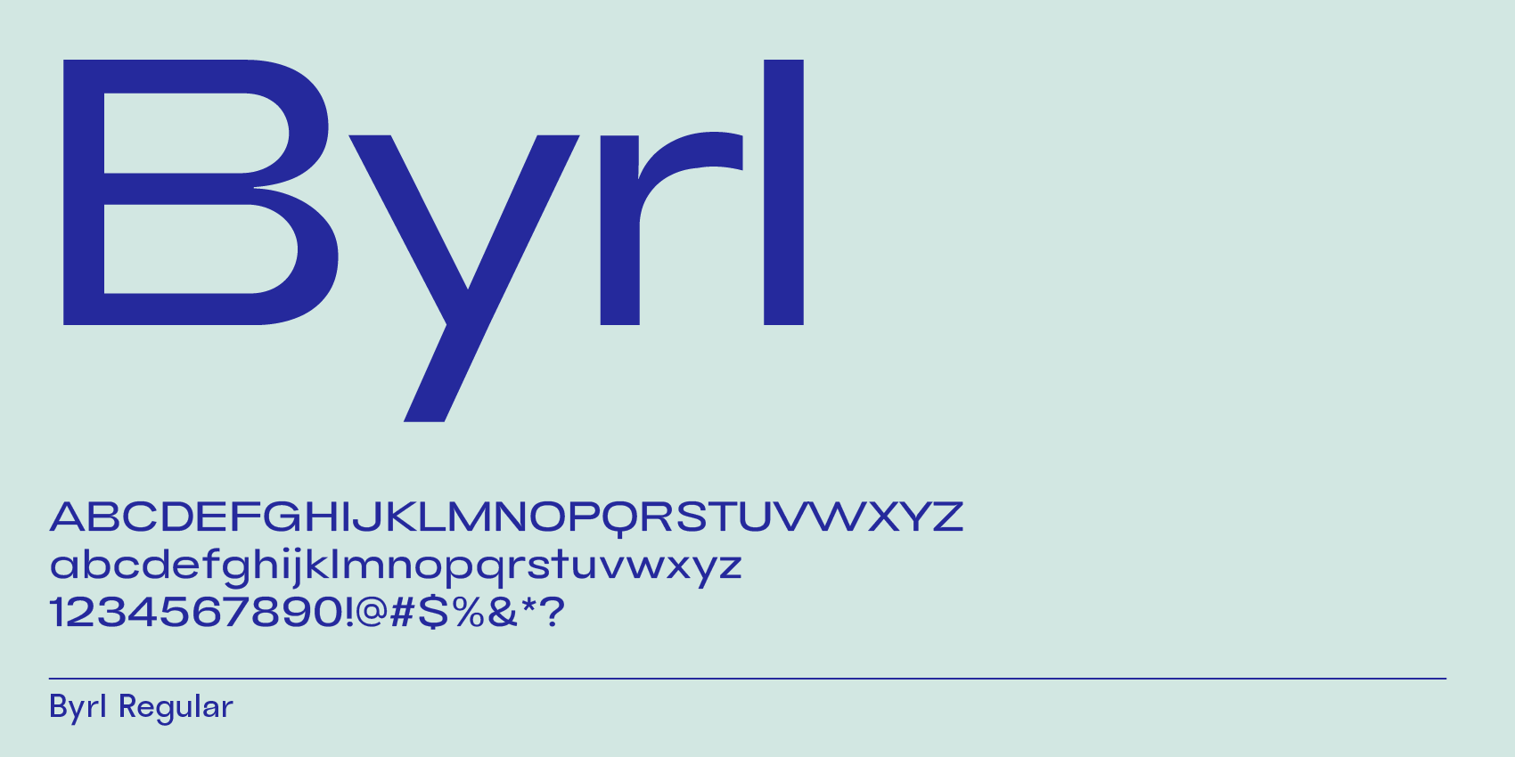 modern sans-serif font Byrl