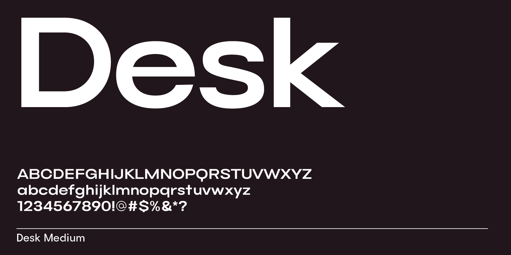 modern sans-serif font Desk