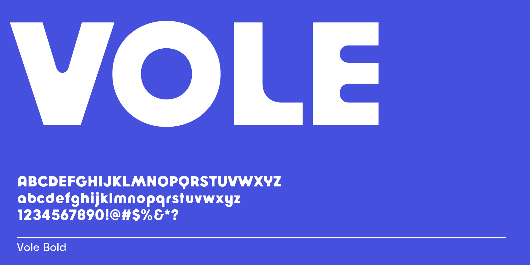 modern sans-serif font Vole