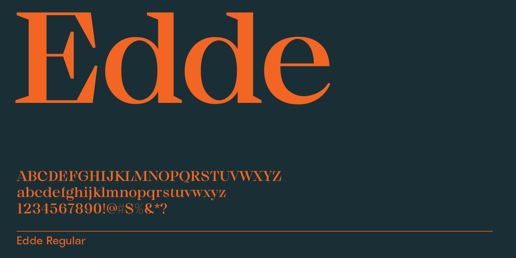 Edde strong serif font