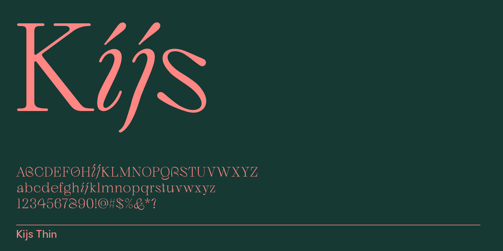 Kijs, natural serif font