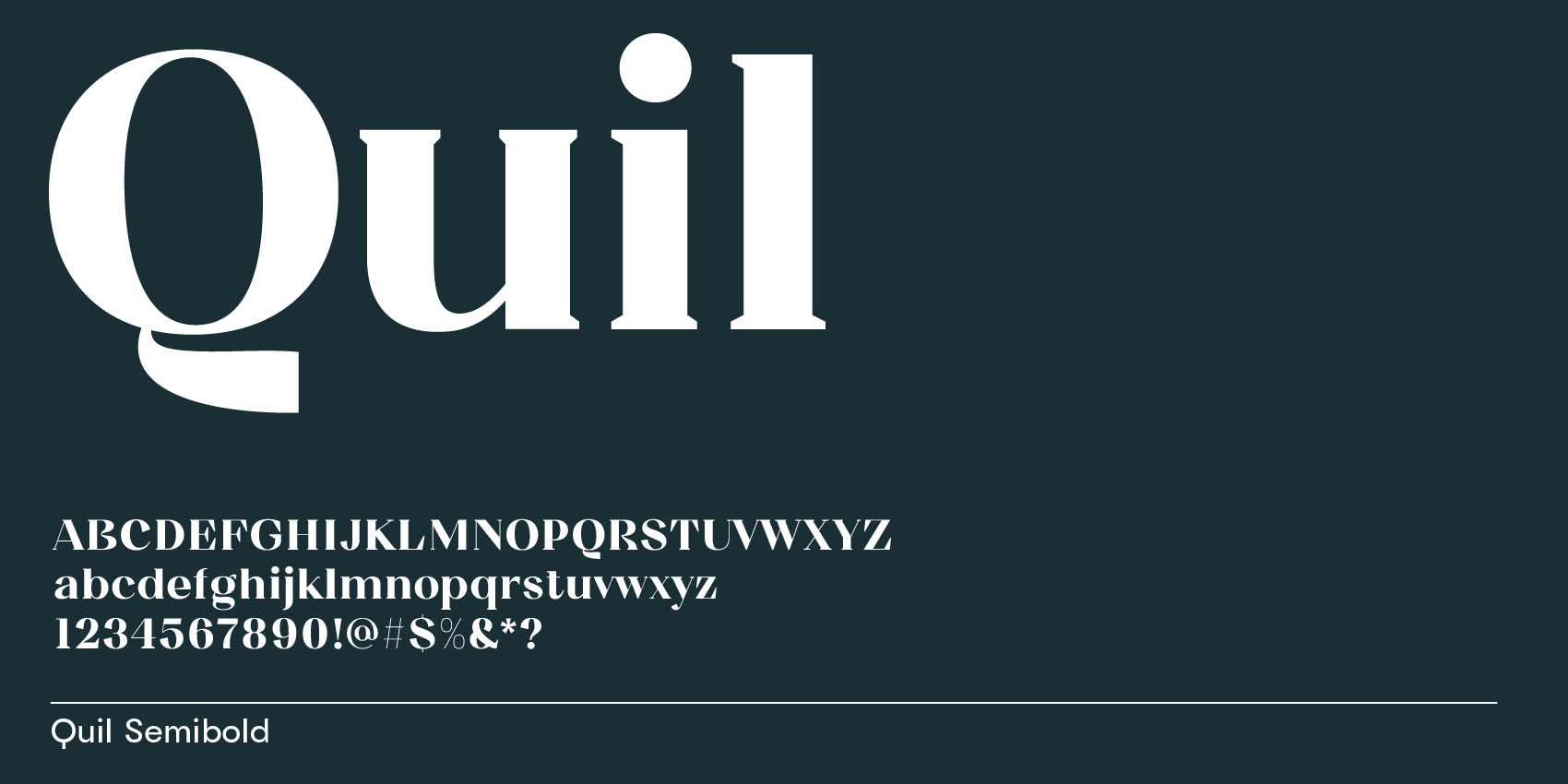 Quil, cool serif font with rounded shapes