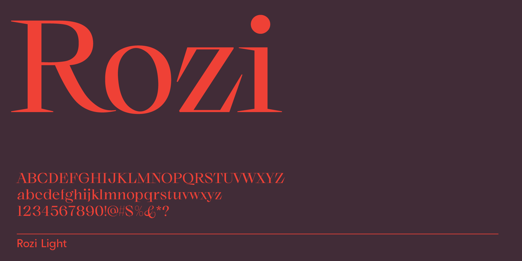 Rozi, sharp serif font