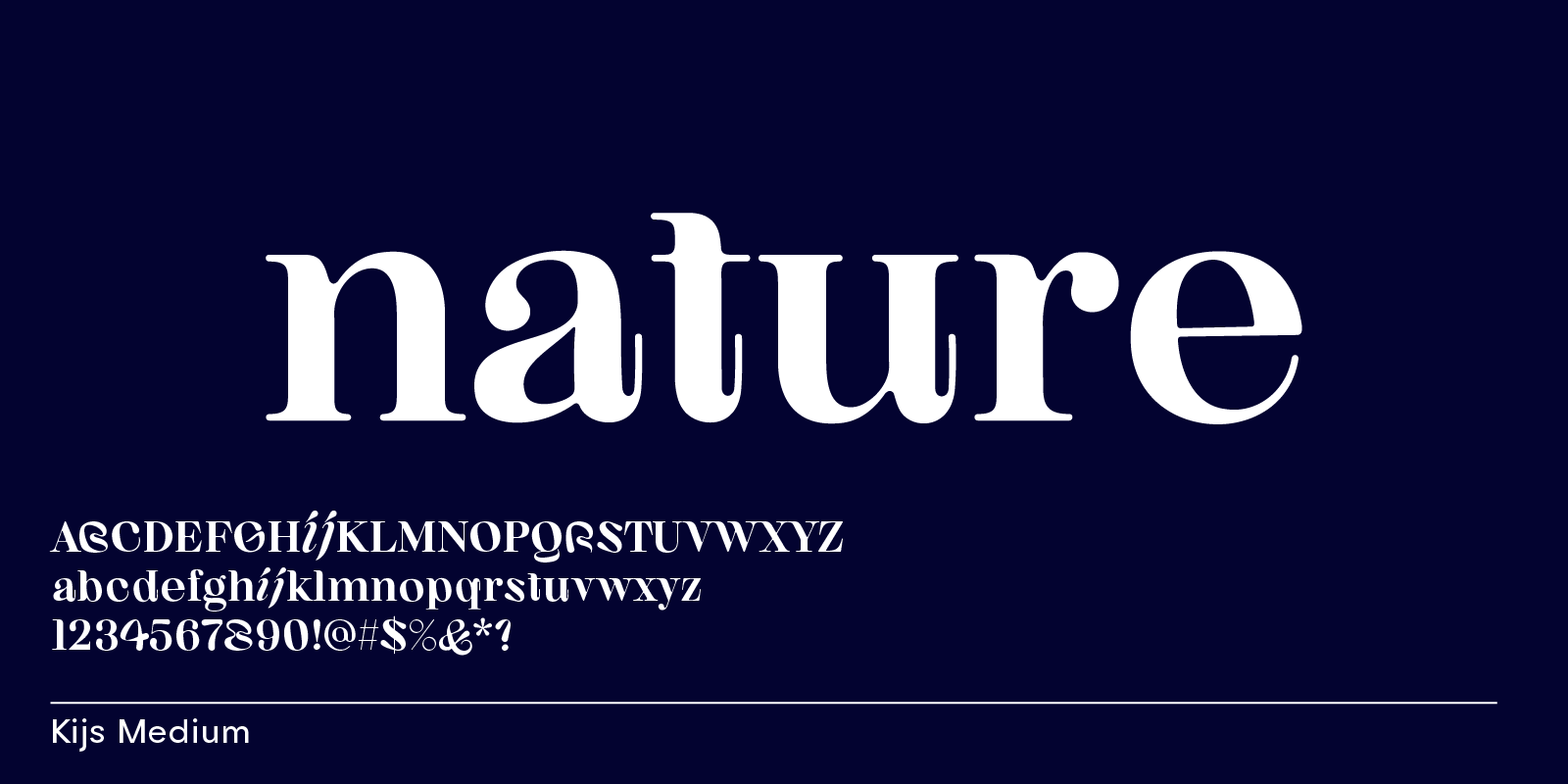 Kijs, nature font