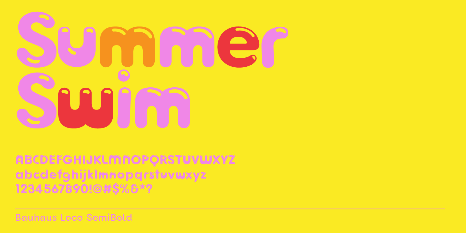 Loco font for summer posters