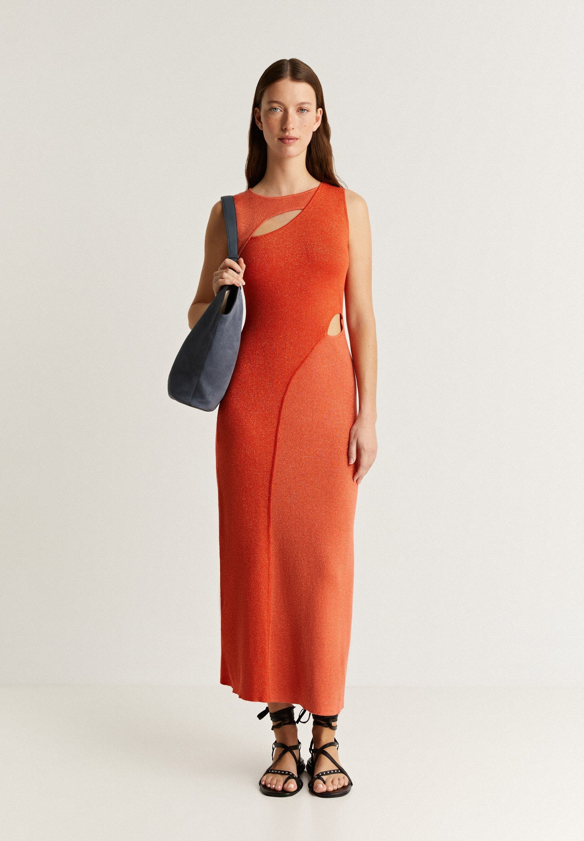 LUREX KNIT MIDI DRESS