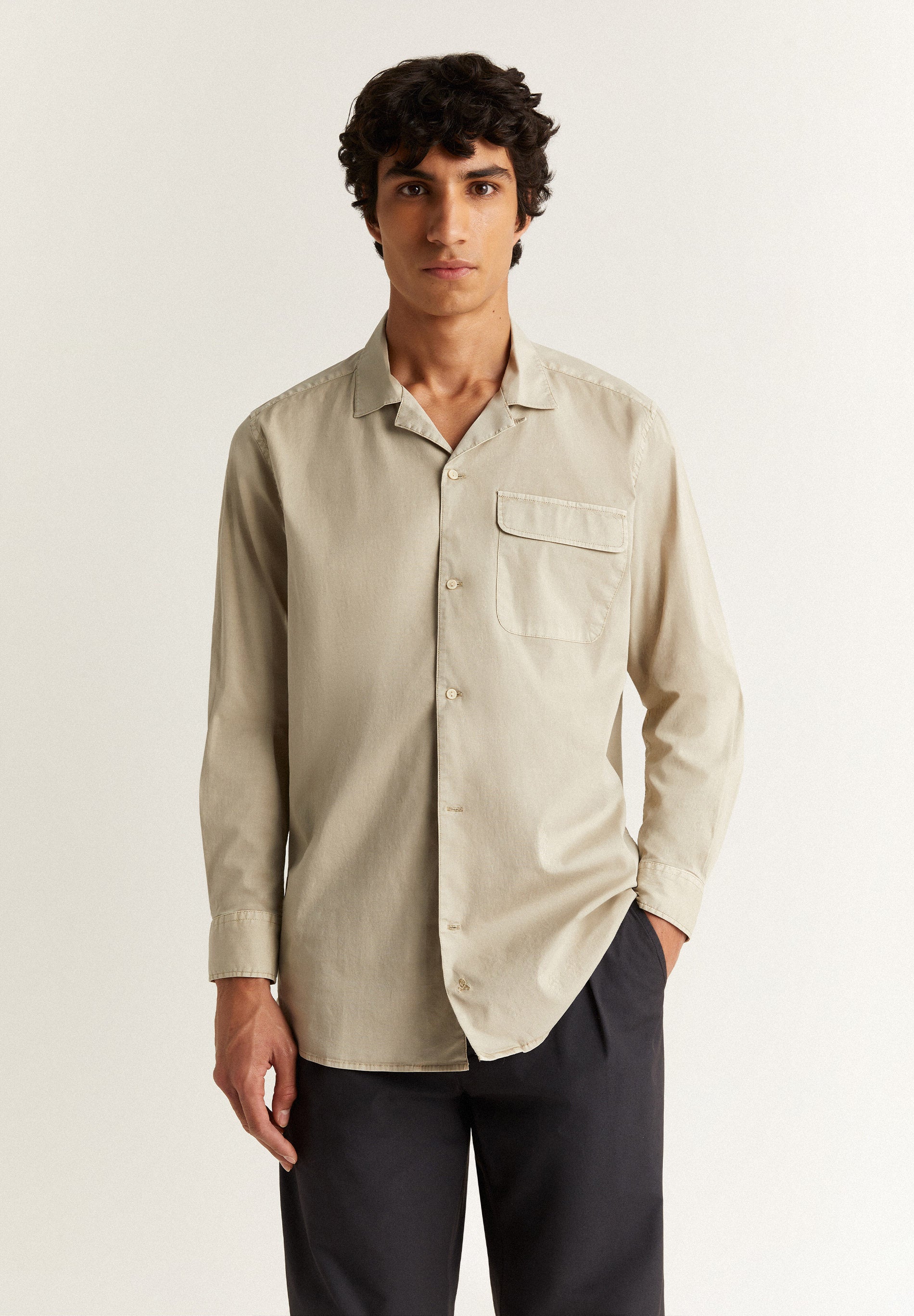 SHIRT WITH PYJAMA-STYLE COLLAR