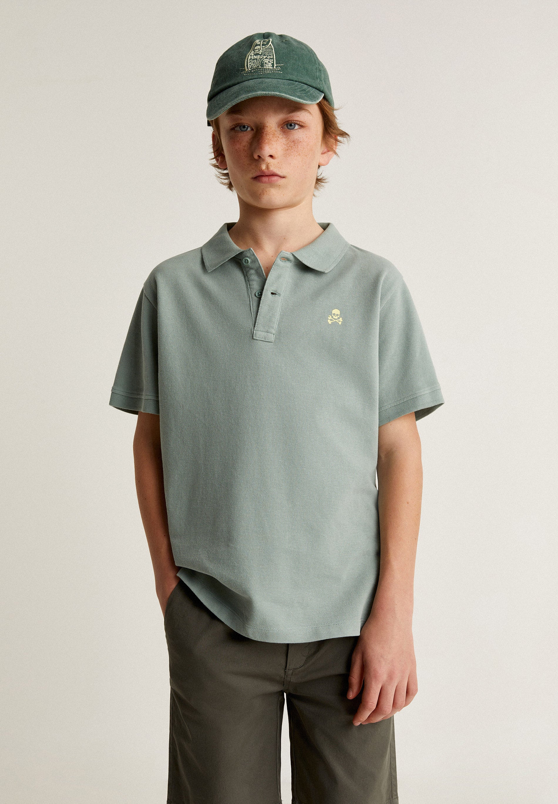 POLO SHIRT WITH CONTRAST SKULL