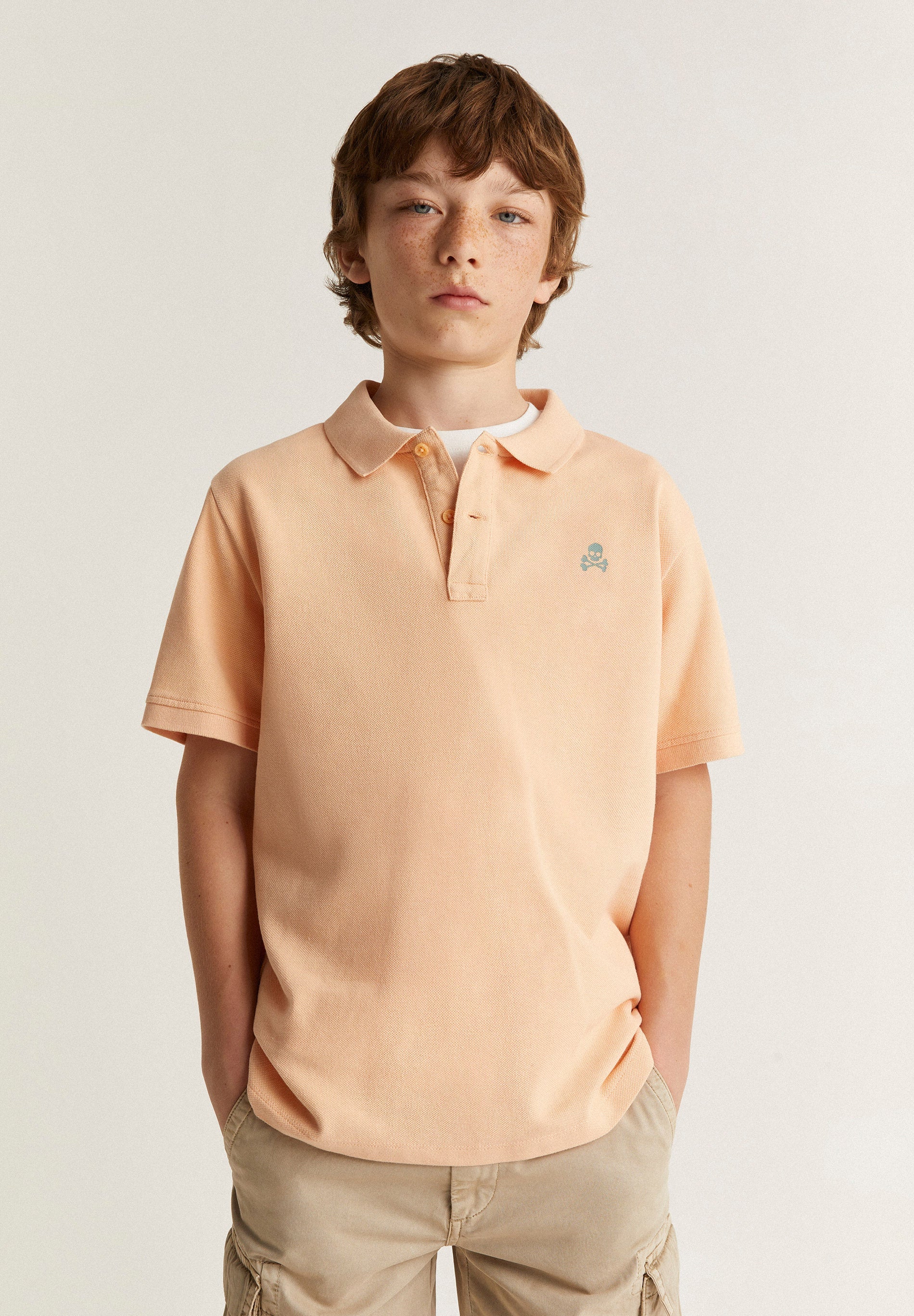 POLO SHIRT WITH CONTRAST SKULL