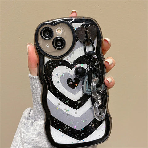 real picture of heart latte y2k phone case