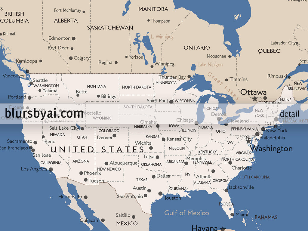 Map Of The Us States Labeled