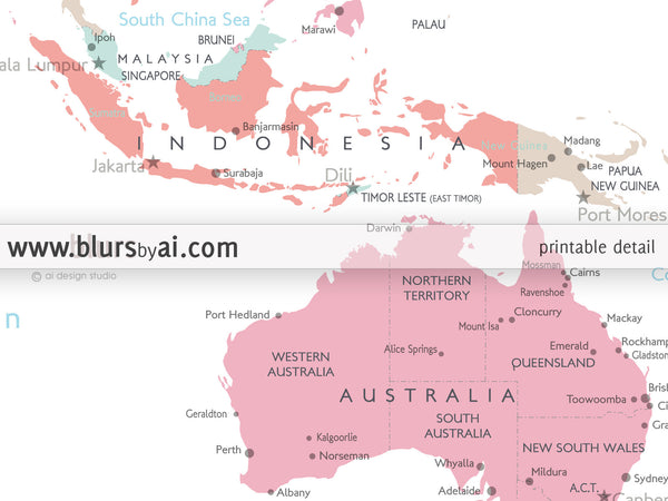 World Map With Cities