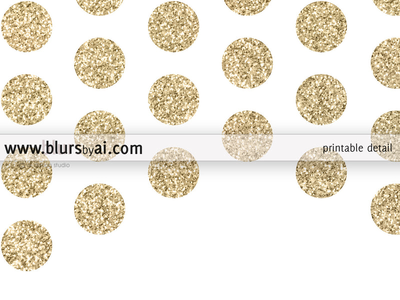 Gold glitter polka dot background images for making your own wedding signs or party signs: Lucia