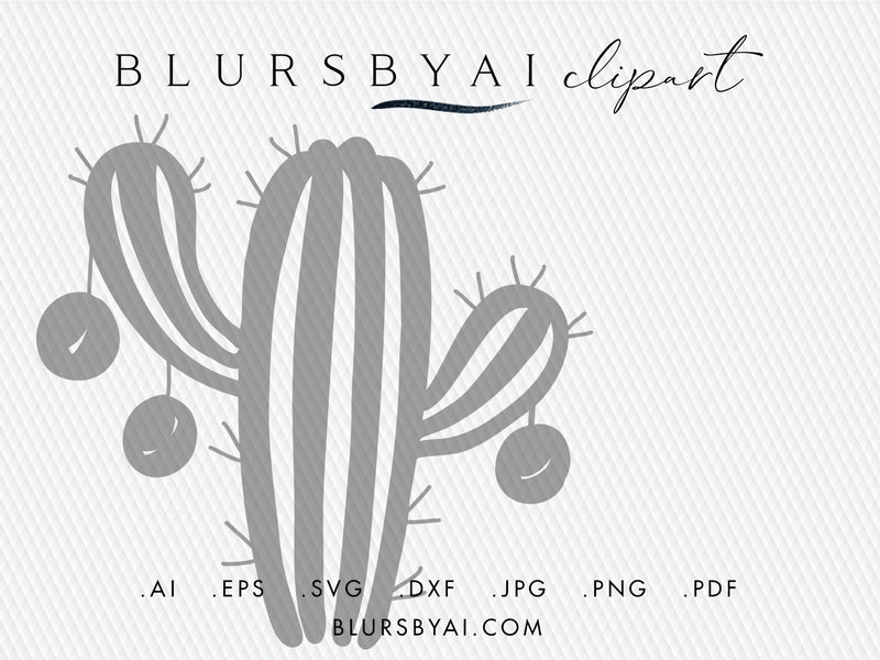 Vector Cacti And Christmas Cacti Hand Illustrated Clipart And Cuttable Blursbyai