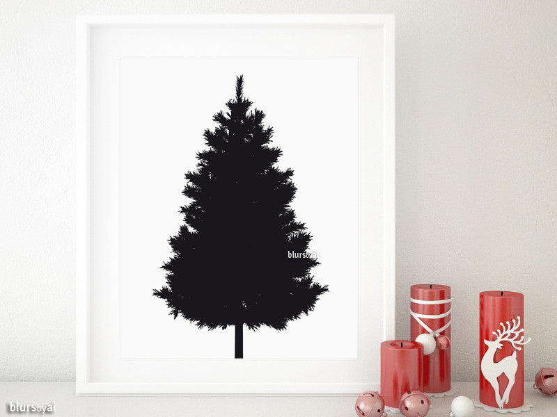 small black christmas tree