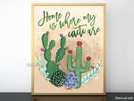Home is where my cacti are printable art - Personal use