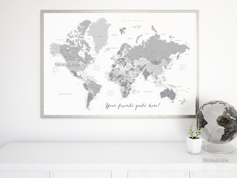 personalized world map printable world map with cities capitals countries u blursbyai