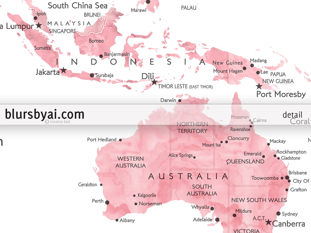 World Map With Countries And Capitals Labeled