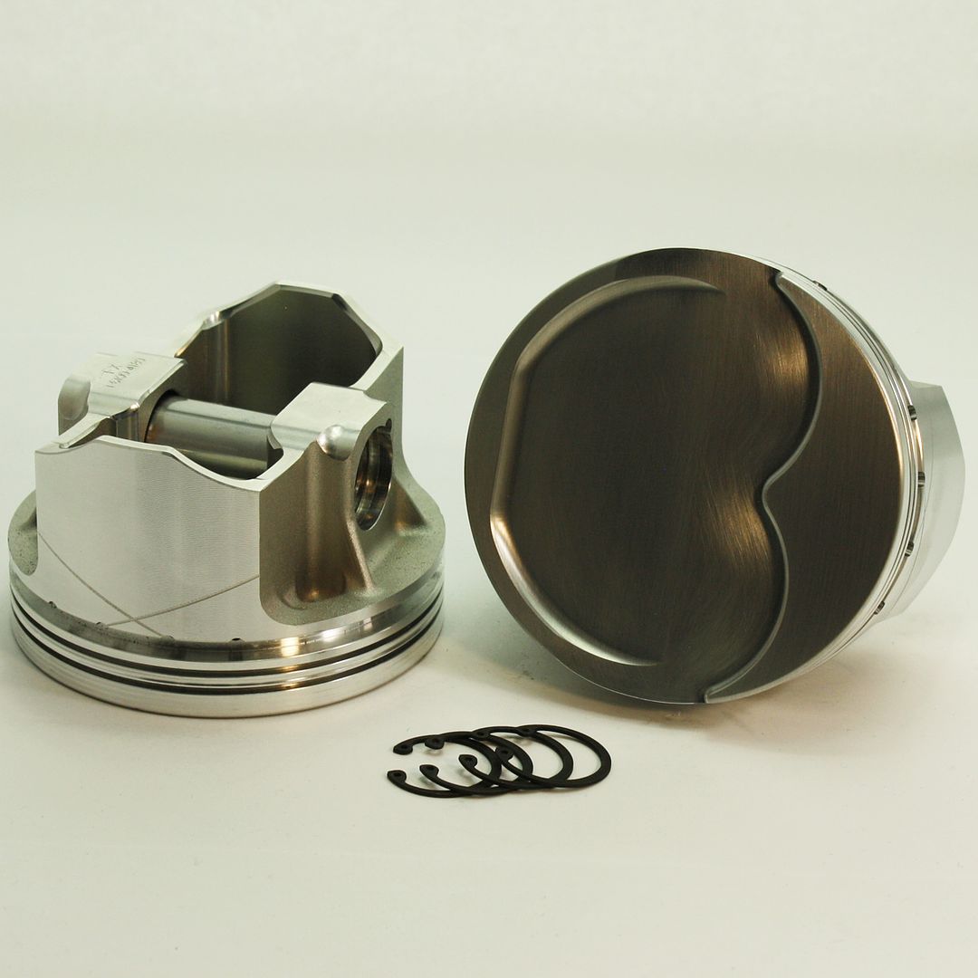 6003-4125 455 Big Block Oldsmobile FX Series -19cc Dish Top Oldsmobile Forged Piston Set 4.125 inch bore Pin Dia.: 0.98" Comp Height: 1.75"