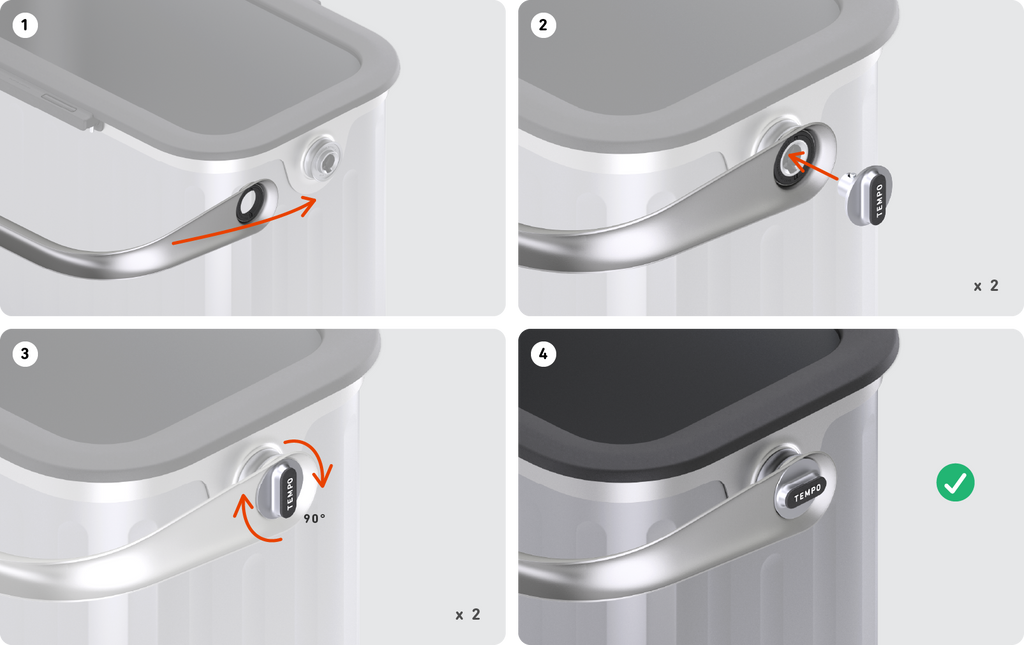 Installing the Tempo handle step-by-step