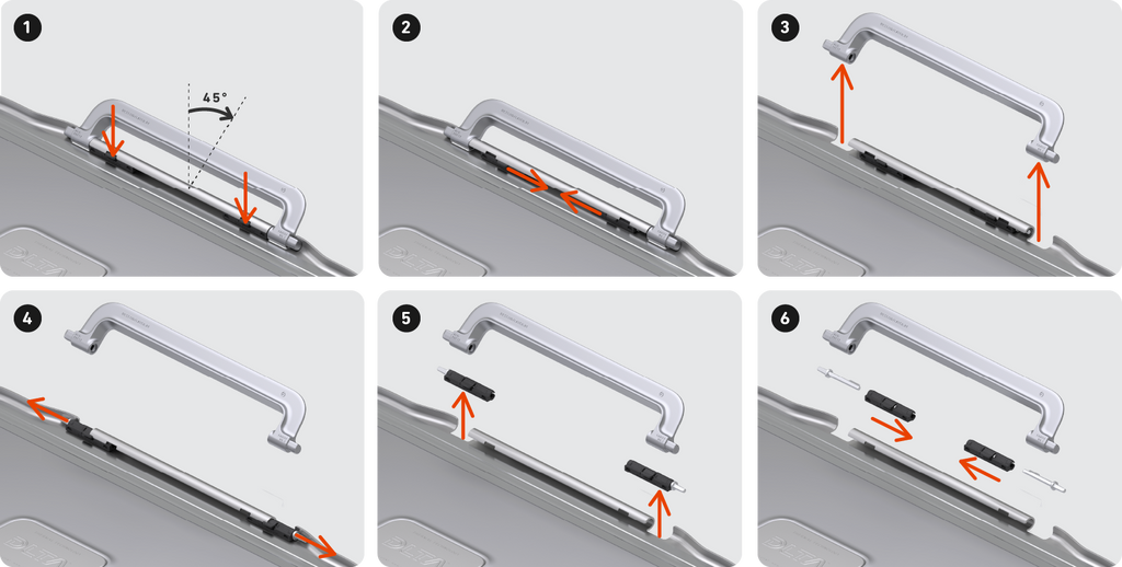 Disassembling the Latch parts ste-by-step