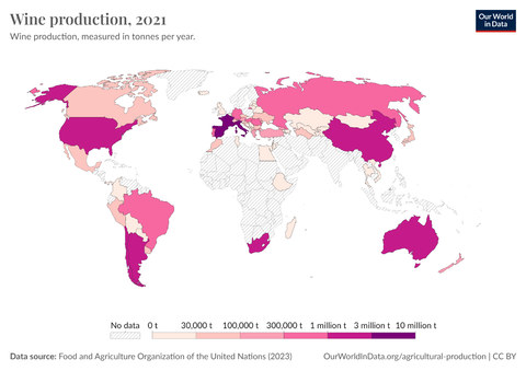 Globale Weinproduktion, wer produziert den meisten Wein?