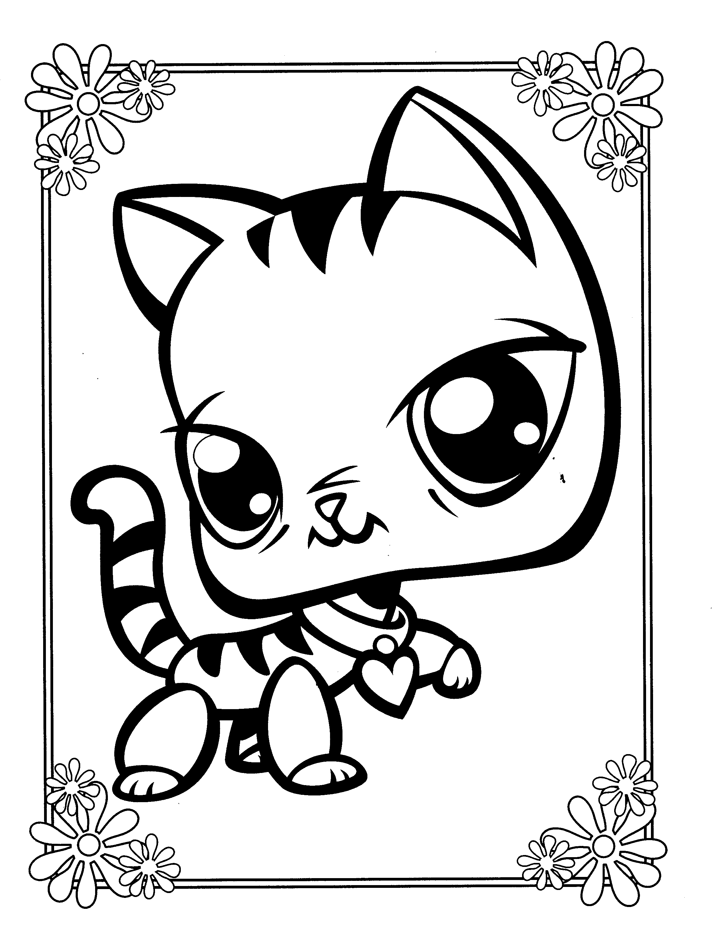 🐱 LPS Cat Coloring Pages – Littlest Brainrot