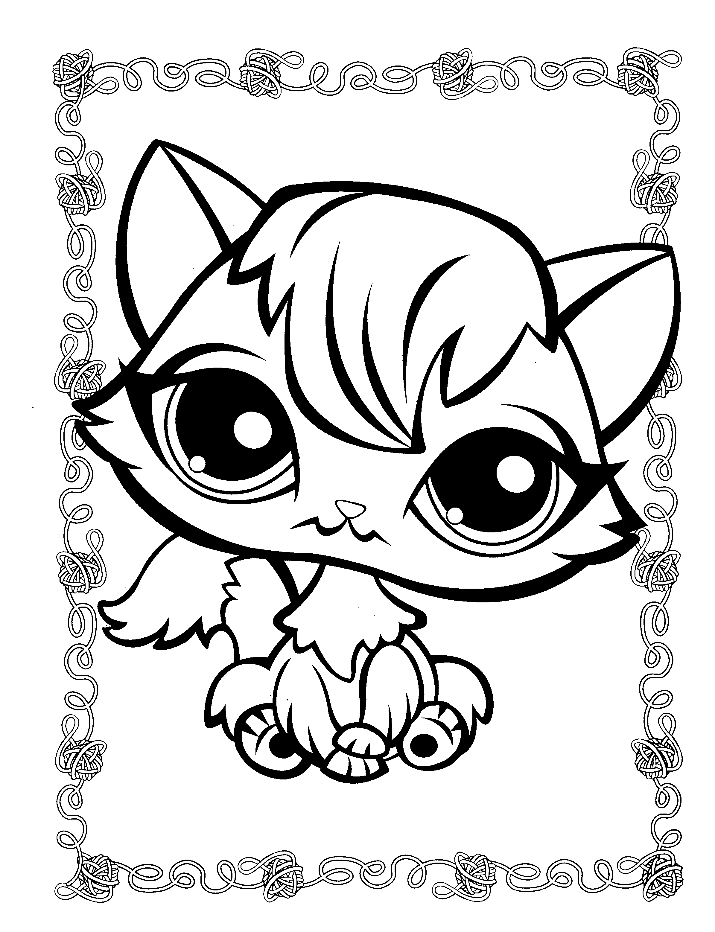 🐱 LPS Cat Coloring Pages – Littlest Brainrot