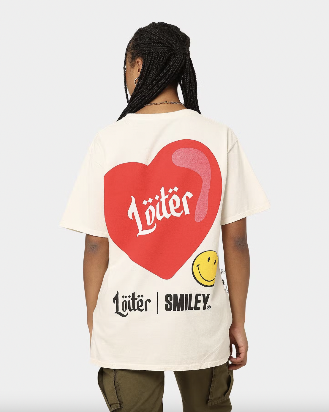 Loiter x Smiley T-shirt - view from behind