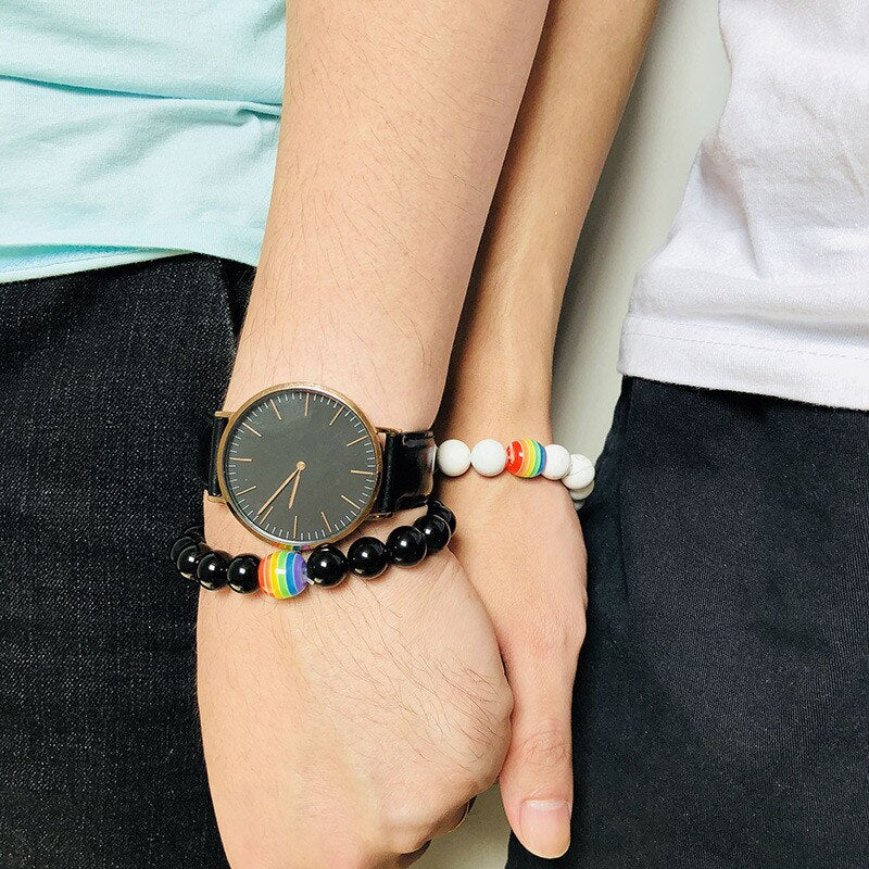 Rainbow Bead Pride Bracelets