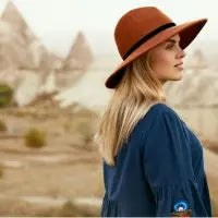 Chapeau camel fedora femme automne