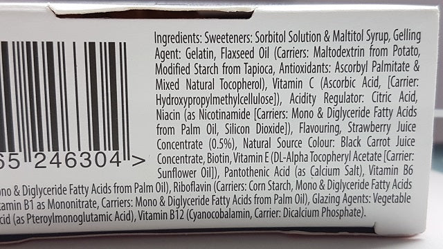 Read the Ingredients carefully