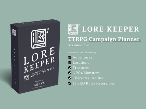 Lore Keeper 5e D&D Notion Template