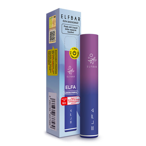 ELFA by Elfbar Basisgerät Aurora Purple Lila Prefilled Pod Mehrweg